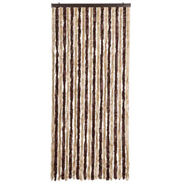 vidaXL Insektgardin beige og lysebrun 90x220 cm chenille