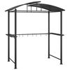 vidaXL Grilltelt med sidehyller antrasitt 210x114x230 cm st&aring;l