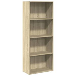 vidaXL Bokhylle sonoma eik 60x30x152 cm konstruert tre