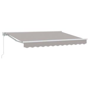 vidaXL Markiseramme Lysegr&aring; 250 x 200 cm Polyester med PU-belegg