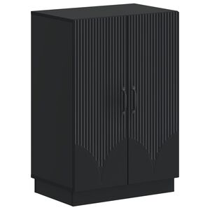 vidaXL Sko Skap HOORN 59,5 x 39,5 x 87 cm Konstruert tre Svart