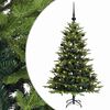 vidaXL Kunstig juletre med julekuler 150 cm 150 LED-lys Varmhvit