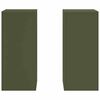 vidaXL Planteholder 2 pcs Olivengrønn 24 x 24 x 55 cm Stål