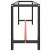 vidaXL Ramme til arbeidsbenk matt svart og rød 210x50x79 cm metall