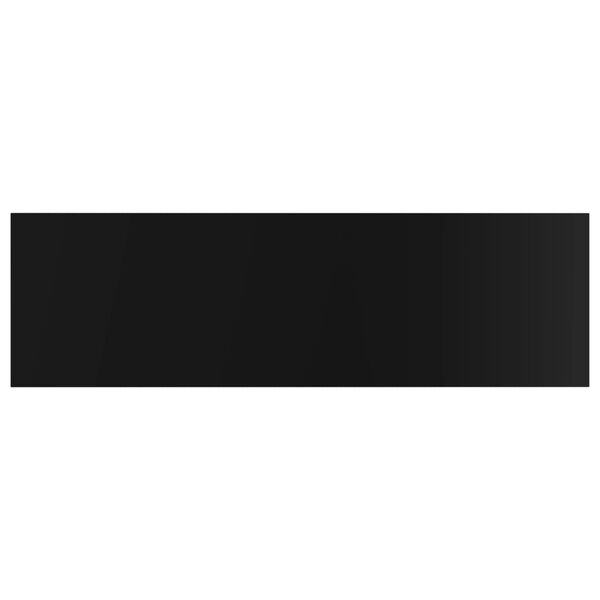 vidaXL Hylleplater 4 stk h&oslash;yglans svart 100x30x1,5 cm sponplate