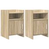 vidaXL Nattbord 2 stk. Sonoma eik 40 x 36 x 60 cm Konstruert tre