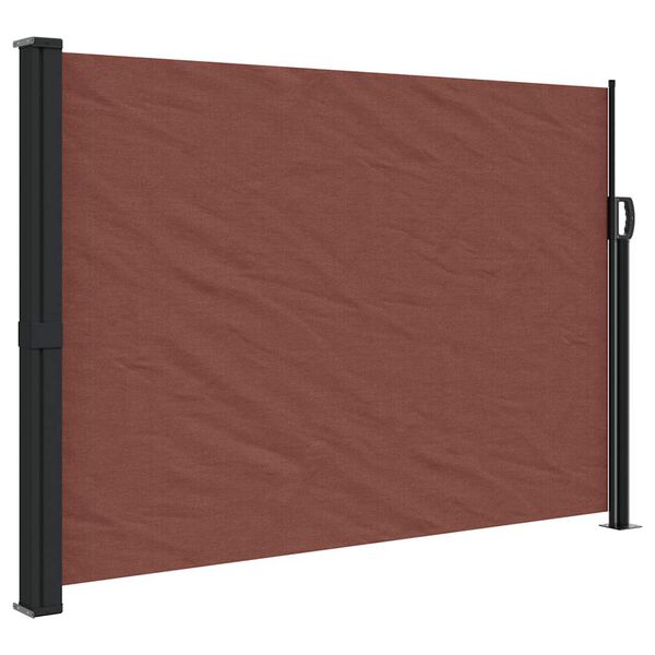vidaXL Uttrekkbar sidemarkise brun 140x300 cm