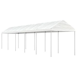 vidaXL Paviljong med tak hvit 11,15x2,28x2,69 m polyetylen
