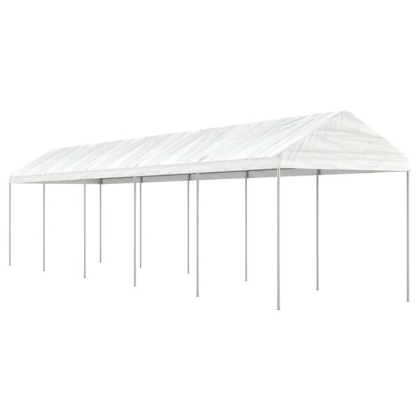 vidaXL Paviljong med tak hvit 11,15x2,28x2,69 m polyetylen