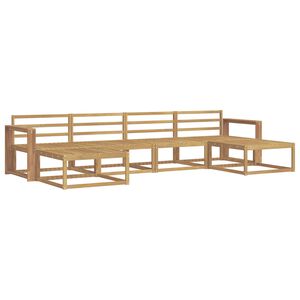 vidaXL Utend&oslash;rs sofa-sett 6 pcs Hvit Solid akasietre