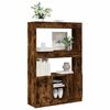 vidaXL Highboard røkt eik 92x33x140 cm konstruert tre