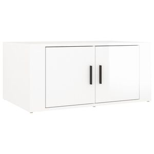 vidaXL Salongbord h&oslash;yglans hvit 80x50x36 cm konstruert tre