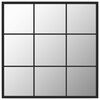 vidaXL Veggspeil svart 60x60 cm metall