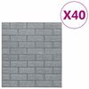 vidaXL 3D-tapet murstein selvklebende 40 stk antrasitt
