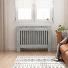 vidaXL Radiator Deksel Betonggr&aring; 112 x 19 x 81,5 cm Konstruert tre