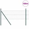 vidaXL Gjerdep&aring;le gr&oslash;nn 100 x 0,4 m (36 mm nett) St&aring;l og PVC