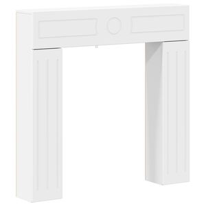 vidaXL Peisramme Hvit 102 x 18 x 100,5 cm Konstruert tre
