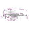 vidaXL Sengeramme med skuffer brun 140x190 cm heltre furu