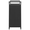 vidaXL Serveringsvogn med skuff svart 100x45x97 cm polyrotting