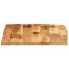 vidaXL Bordplate 40x40x2,5 cm naturlig kant grovt heltre mangotre