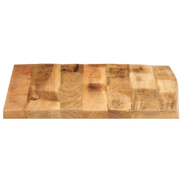 vidaXL Bordplate 40x40x2,5 cm naturlig kant grovt heltre mangotre
