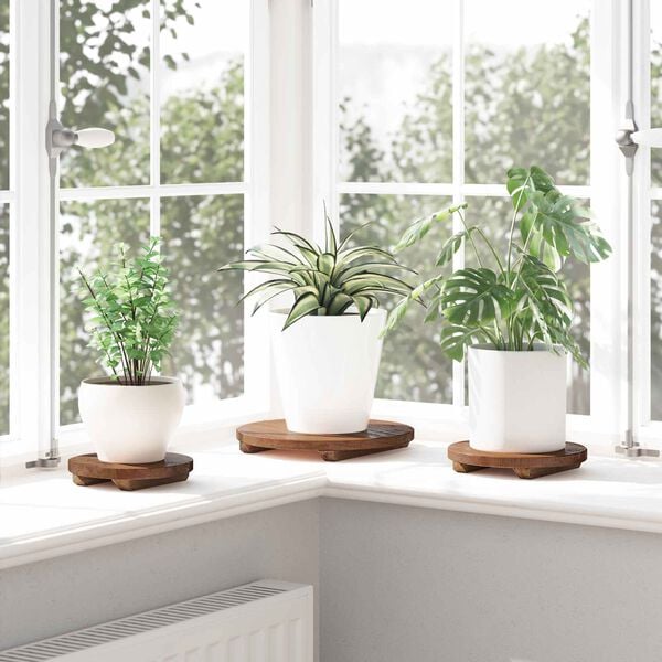 vidaXL Plantestol 3 pcs Brun Mahogni Tre