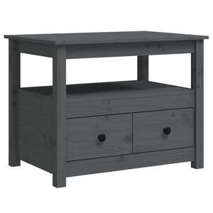 vidaXL Salongbord gr&aring; 71x49x55 cm heltre furu