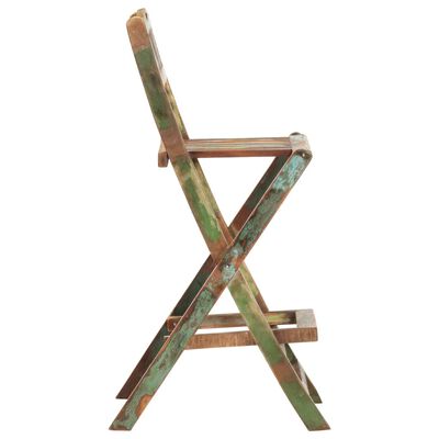 vidaXL Sammenleggbare barstoler 2 stk gjenvunnet heltre
