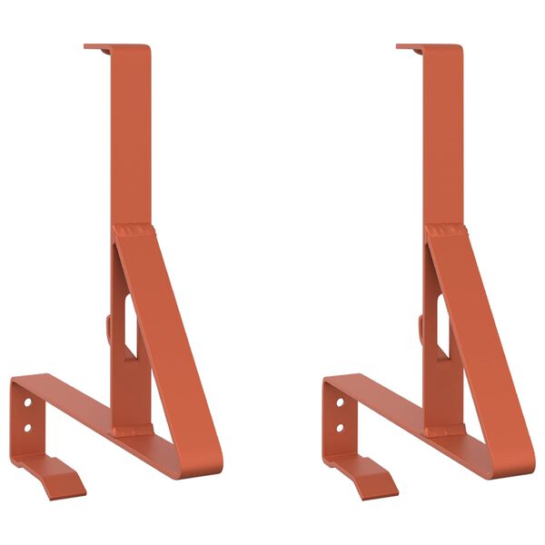 vidaXL Sn&oslash;beskyttelsesst&oslash;tte 2 pcs R&oslash;d 29,5 x 3 x 34,5 cm St&aring;l