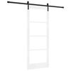 vidaXL Skyved&oslash;r ORKDAL Hvit 83 x 202 cm Massivt furutre og glass
