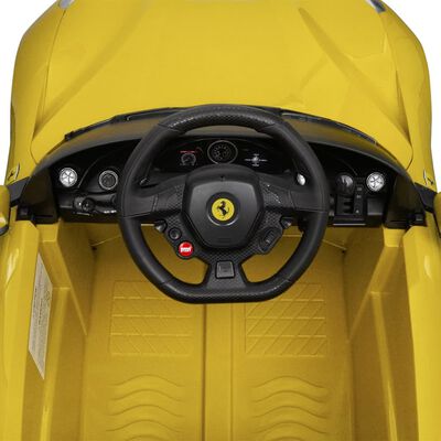 vidaXL Elektrisk bil "Ferrari F12" Gul 6V med fjernkontroll