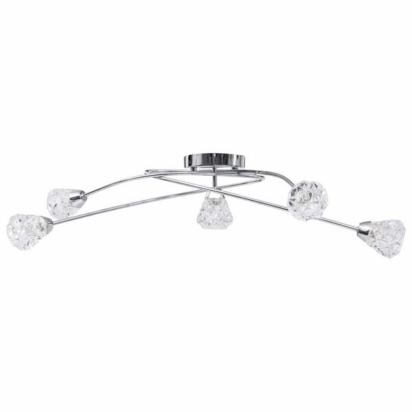 vidaXL Taklampe med glasskjermer for 5 G9 lyspærer gitterdesign