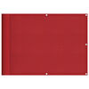 vidaXL Balkongskjerm r&oslash;d 75x1000 cm 100 % polyester oxford