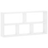 vidaXL Vegghylle Hvit 102 x 17 x 50 cm Konstruert tre