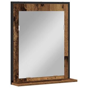 vidaXL Speil Gammelt tre 50 x 12 x 60 cm Glass og konstruert tre