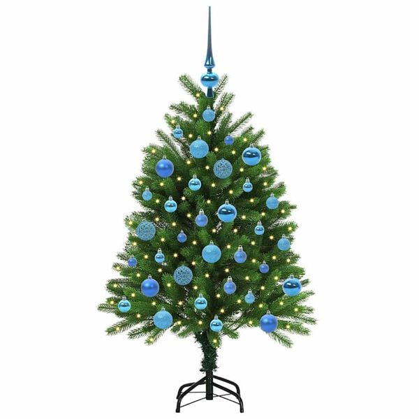 vidaXL Juletre med 150 LED med stativ gr&oslash;nn 120 cm PE