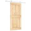 vidaXL Skyved&oslash;r Naturlig og Hvit 95 x 210 cm Massiv Furu Tre