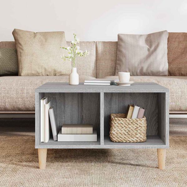 vidaXL Salongbord grå sonoma 60x50x36,5 cm konstruert tre