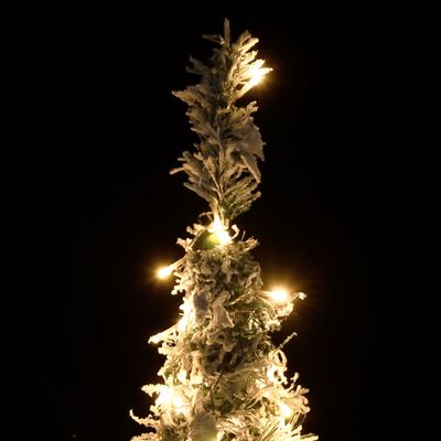 vidaXL Kunstig popup-juletre med flokket snø 50 LEDs 120 cm