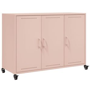 vidaXL Skjenk rosa 100,5x39x72 cm stål