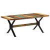 vidaXL Spisebord 180x90x73 cm gjenvunnet heltre
