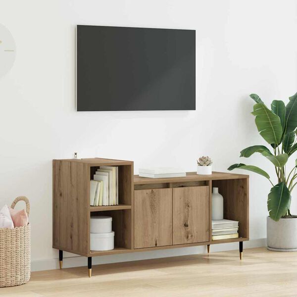 vidaXL TV-skap Artisan Eik 100 x 35 x 55 cm Konstruert tre