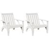 vidaXL Adirondack hagestoler 2 stk hvit 75x77x77 cm heltre furu