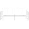 vidaXL Uttrekkbar ramme til sovesofa hvit metall 90x200 cm