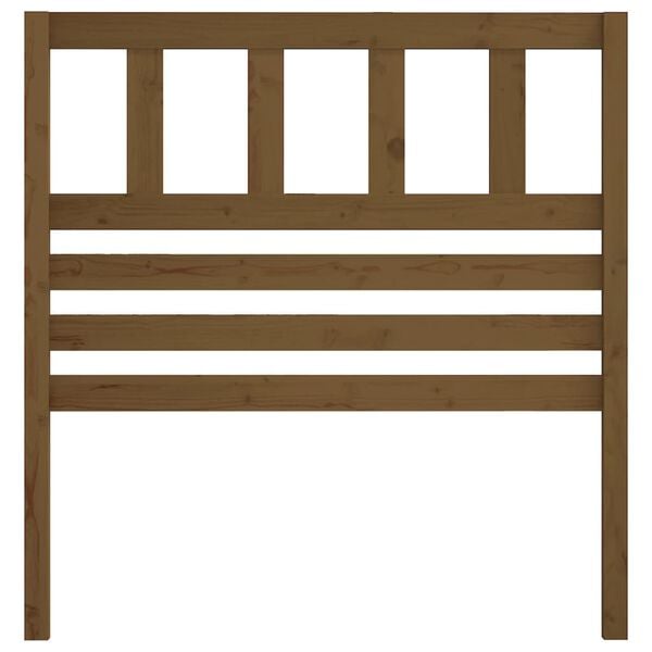 vidaXL Sengegavl honningbrun 81x4x100 cm heltre furu