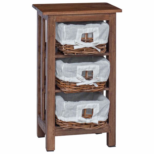 vidaXL Sidetabell Brun Massivt mahognitre