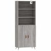 vidaXL Highboard gr&aring; sonoma 69,5x34x180 cm konstruert tre