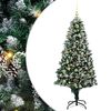 vidaXL Kunstig juletre Gr&oslash;nn 180 cm PVC og st&aring;l og plast