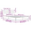 vidaXL Sengestamme med hodegatt Svart Eik 140 x 200 cm Konstruert tre