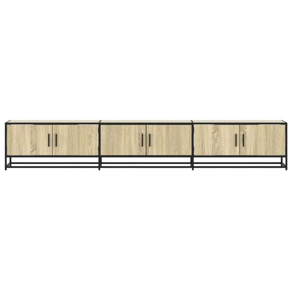 vidaXL TV-benk sonoma eik 240x35x41 cm konstruert tre